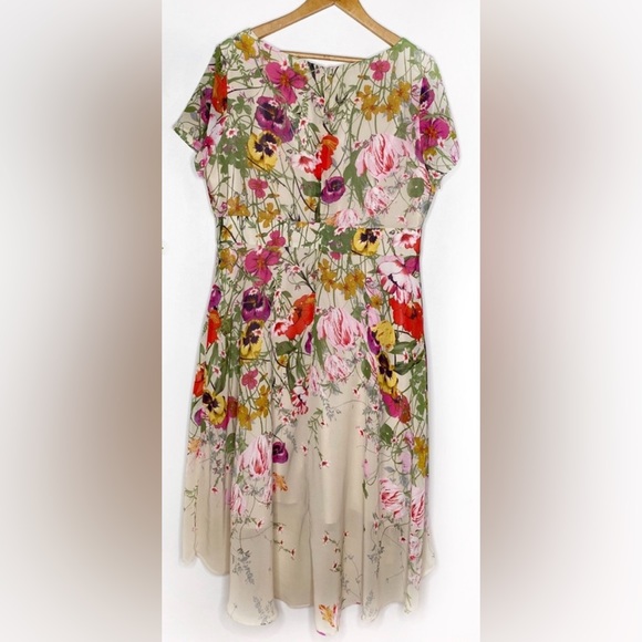 NorthStyle Dress Spring Floral Chiffon Hi Low Hem 6/8 EUC - Picture 2 of 11